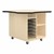 Intermix Mobile Workbench - black edgeband and almond top laminate
