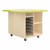 Intermix Mobile Workbench - lime edgeband and almond top laminate