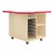 Intermix Mobile Workbench - red edgeband and white top laminate