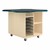 Intermix Mobile Workbench - peacock edgeband and charcoal top laminate