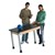 Adjustable-Height Science Table w/ ChemGuard Top - Silver Powder Coated Legs