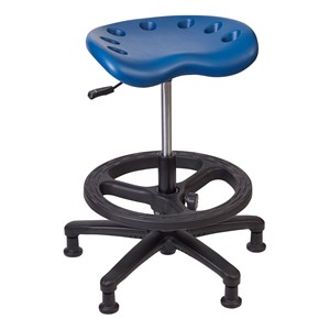 Lab Compliant Tractor Stool - 21" - 33" Adjustable Height