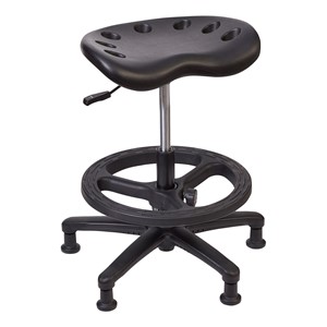 Lab Compliant Tractor Stool - 21" - 33" Adjustable Height