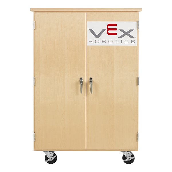 Robotics Tote Mobile Storage Cabinet w/ VEX Label (36" W x 24" D x 53" H)