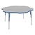 Flower Adjustable-Height Activity Table - Gray top w/ blue edge