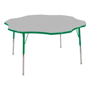 Flower Adjustable-Height Activity Table - Gray top w/ green edge