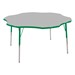 Flower Adjustable-Height Activity Table - Gray top w/ green edge