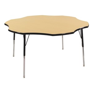 Flower Adjustable-Height Activity Table - Maple top w/ black edge