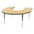 Horseshoe Table Adjustable Height - Maple top w/ black edge