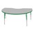 Kidney Table - Adjustable Height - Gray top w/ green edge