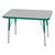 Rectangle Adjustable-Height Activity Table (36" W x 24" D)- Gray top w/ green edge