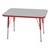 Rectangle Adjustable-Height Activity Table (36" W x 24" D) - Gray top w/ red edge