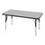 Rectangle Adjustable-Height Activity Table - Gray top w/ black edge