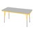 Rectangle Adjustable-Height Activity Table - Gray top w/ yellow edge