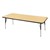 Rectangle Adjustable-Height Activity Table (72" W x 24" D) - Maple top w/ black edge