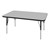 Rectangle Adjustable-Height Activity Table (48" W x 30" D) - Gray top w/ black edge