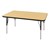 Rectangle Adjustable-Height Activity Table (48" W x 30" D) - Maple top w/ black edge