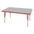Rectangle Adjustable-Height Activity Table (30" W x 48" L) - Gray top w/ red edge