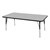 Rectangle Adjustable-Height Activity Table (60" W x 30" D) - Gray top w/ black edge