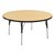 Round Adjustable-Height Activity Table - Maple top w/ black edge