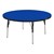 Round Color-Banded Adjustable-Height Activity Table - Blue top w/ black edge