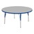Round Adjustable-Height Activity Table - Gray top w/ blue edge