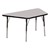 Trapezoid Adjustable-Height Activity Table - Gray top w/ black edge