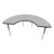 Half-Moon Adjustable-Height Activity Table - Gray top w/ black edge