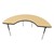Half-Moon Adjustable-Height Activity Table - Maple top w/ black edge