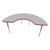 Half-Moon Adjustable-Height Activity Table - Gray top w/ red edge