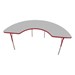 Half-Moon Adjustable-Height Activity Table - Gray top w/ red edge