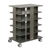 20-Compartment Mobile Storage Tower w/ bins