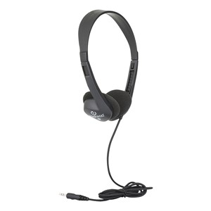 Stereo School Headphones w/ Tangle-Free Cord - Black