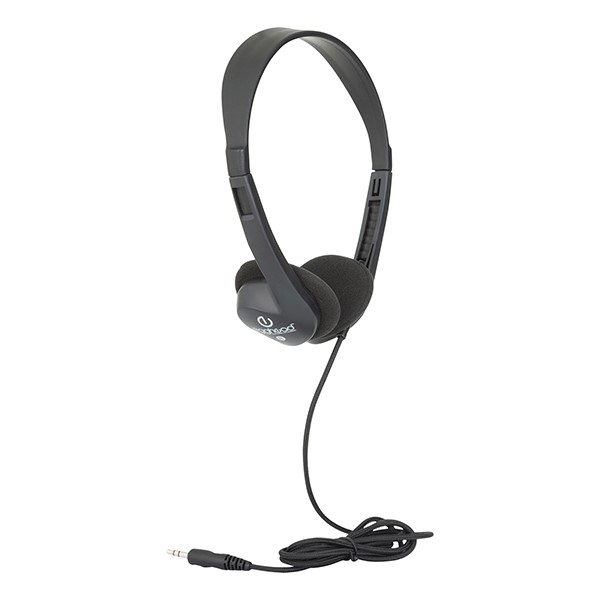 Stereo School Headphones w/ Tangle-Free Cord - Black