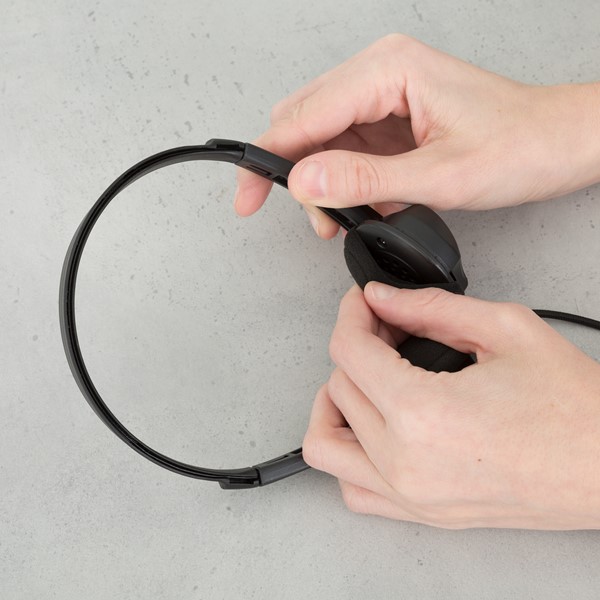 Stereo School Headphones w/ Tangle-Free Cord - Black