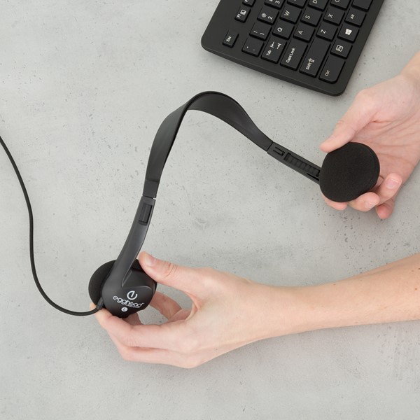 Stereo School Headphones w/ Tangle-Free Cord - Black