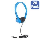 Essentials: Pack of 20 Stereo School Headphones w/ Tangle-Free Cord