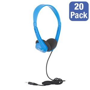 Pack of 20 Stereo School Headphones w/ Tangle-Free Cord