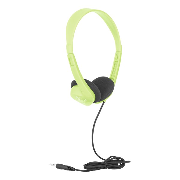 Stereo School Headphones w/ Tangle-Free Cord - Green Apple