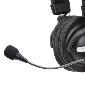 Stereo Headset w/ Boom Microphone & Mobile-Ready Plug - Mic