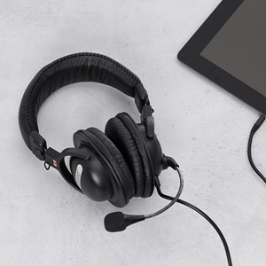 Stereo Headset w/ Boom Microphone & Mobile-Ready Plug