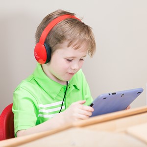 Heavy-Duty Kids' Headphone w/ Tangle-Free Fabric Cord