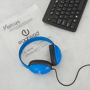 Heavy-Duty Kids' Headphone w/ Tangle-Free Fabric Cord