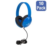 Essentials: Pack of 10 Heavy-Duty Kids' Headphones w/ Tangle-Free Fabric Cord