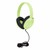 Heavy-Duty Kids Headphone w/ Tangle-Free Fabric Cord - Green Apple