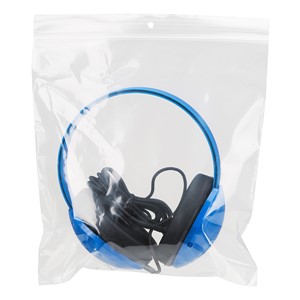 Pack of 10 Heavy-Duty Kids' Headphones w/ Tangle-Free Fabric Cord - Storage Bag