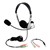 Stereo School Headphone w/ Boom Mic & Mobile Ready 3.5mm Adapter
