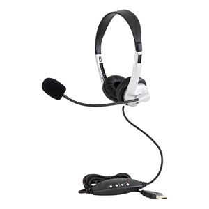 Pack of 10 USB Stereo School Headset w/ Boom Microphone