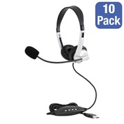 Pack of 10 School Stereo USB Headset