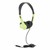 Essentials: Heavy-Duty Stereo School Headphones w/ Leatherette Ear Cushion & Tangle-Free Cord - Green Apple